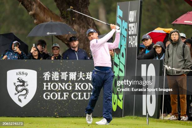 Charles Howell III of the United States tees off during day three of the LIV Golf Invitational - Hong Kong at The Hong Kong Golf Club on March 10,...
