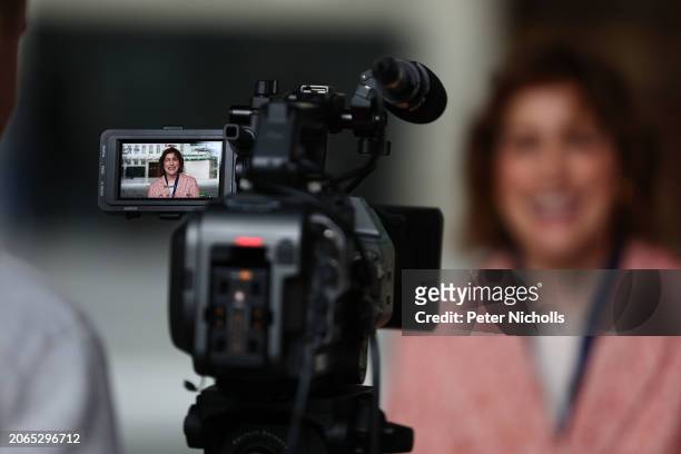Secretary of State for Health Victoria Atkins gives an interview ouside BBC Broadcasting House on March 10, 2024 in London, England.