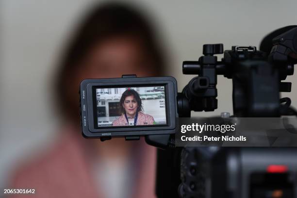 Secretary of State for Health Victoria Atkins gives an interview ouside BBC Broadcasting House on March 10, 2024 in London, England.