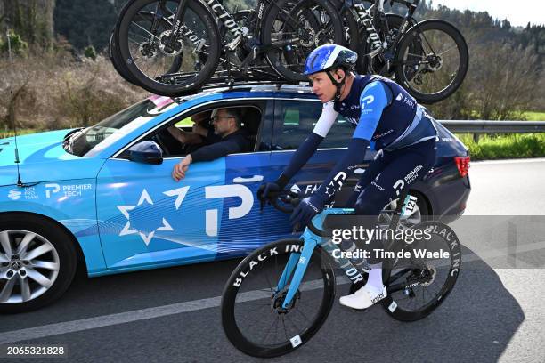 Christopher Froome of Great Britain and Team Israel-Premier Tech assisted by the team car prior to the 59th Tirreno-Adriatico 2024, Stage 4 a 207km...