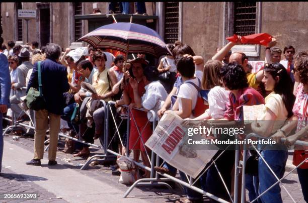 Funeral of the Secretary of the Italian Communist Party, Enrico Berlinguer in Piazza San Giovanni. Rome , June 13th, 1984