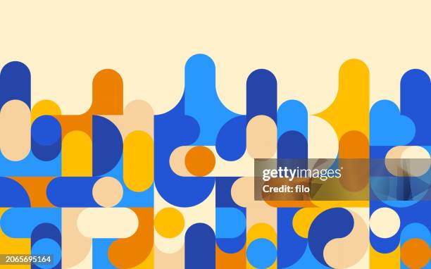 bildbanksillustrationer, clip art samt tecknat material och ikoner med modern shapes design edge frame background - flerfärgad bakgrund