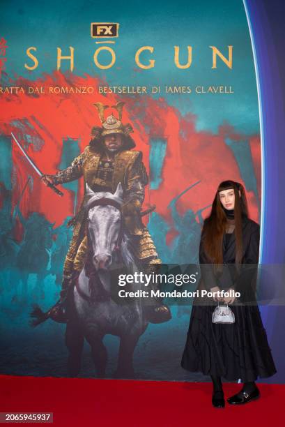 American actress Alexa Nikolas at the photocall of series The World of Shgun on Disney+. Milano , February 29th, 2024