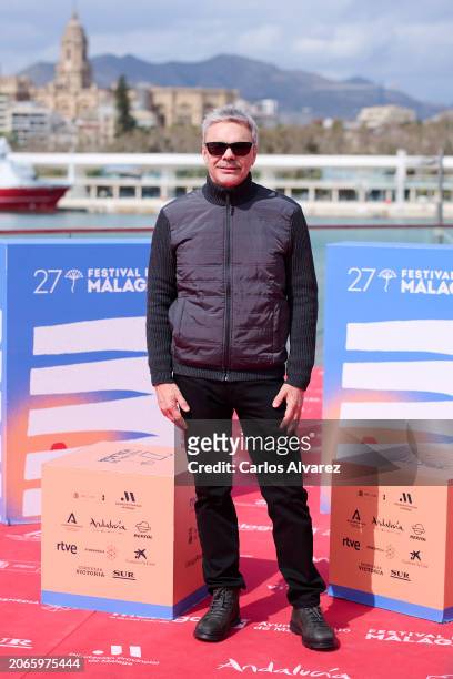 Sebastián Borensztein attends the 'Descansar en Paz' photocall during the Malaga Film Festival 2024 at the Muelle 1 on March 07, 2024 in Malaga,...