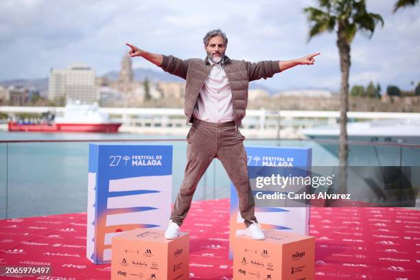 Joaquín Furriel attends the 'Descansar en Paz' photocall during the Malaga Film Festival 2024 at the Muelle 1 on March 07, 2024 in Malaga, Spain.