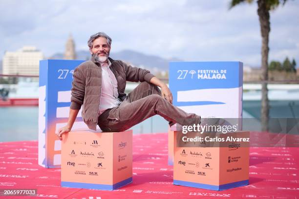 Joaquín Furriel attends the 'Descansar en Paz' photocall during the Malaga Film Festival 2024 at the Muelle 1 on March 07, 2024 in Malaga, Spain.