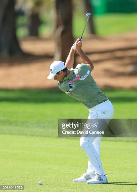 Viktor Hovland of Norway plays his second shot on the first hole during the first round of the Arnold Palmer Invitational presented by Mastercard at...