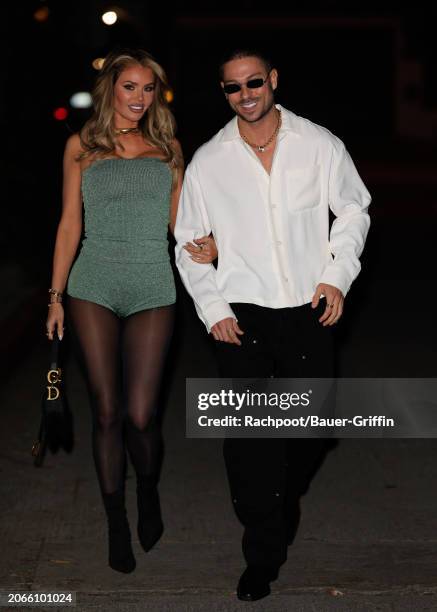 Chloe Sims and Joey Essex are seen on March 09, 2024 in Los Angeles, California.