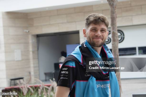 Jake Dixon of Great Britain and CFMOTO Aspar Team looks on and walks in paddock during the MotoGP Of Qatar - Previews at Losail Circuit on March 07,...