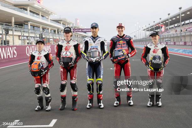 The 10 Years of Idemitsu Asia Talent Cup Australian riders pose on track during the official photo of the 2024 season during the MotoGP Of Qatar -...