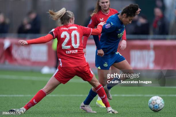 Chimera Ripa of PSV Women during the Dutch Eredivisie Women match between Fc Twente Women v PSV Women at the Sportpark Schreurserve on March 10, 2024...
