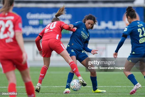 Nina Nijstad of PSV Women during the Dutch Eredivisie Women match between Fc Twente Women v PSV Women at the Sportpark Schreurserve on March 10, 2024...