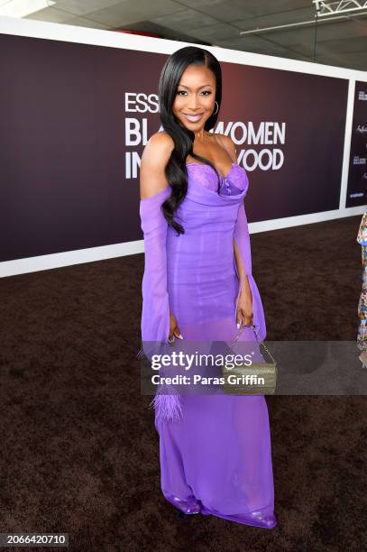 Gabrielle Dennis attends the 2024 ESSENCE Black Women In Hollywood Awards Ceremony at Academy Museum of Motion Pictures on March 07, 2024 in Los...
