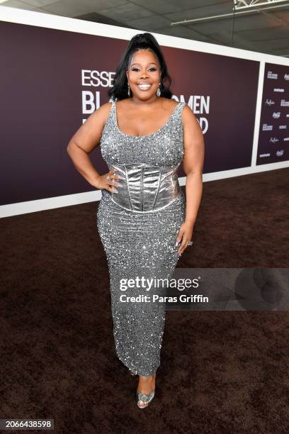 Amber Riley attends the 2024 ESSENCE Black Women In Hollywood Awards Ceremony at Academy Museum of Motion Pictures on March 07, 2024 in Los Angeles,...