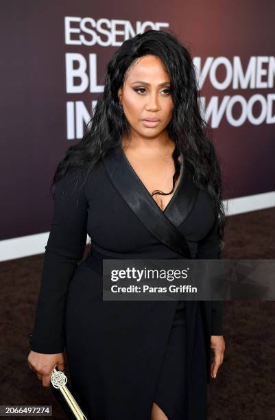 Angela Beyince attends the 2024 ESSENCE Black Women In Hollywood Awards Ceremony at Academy Museum of Motion Pictures on March 07, 2024 in Los...