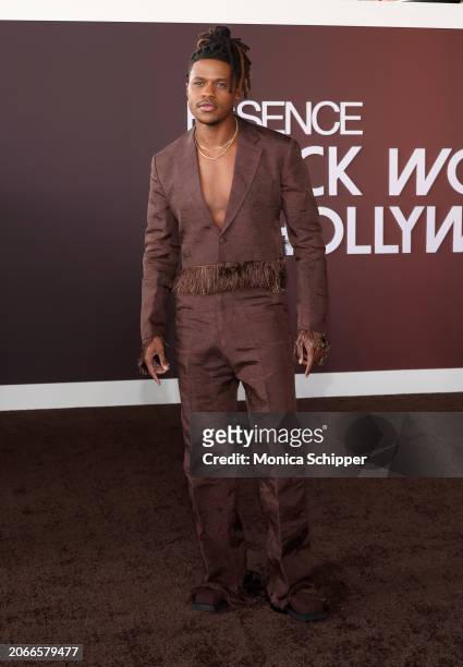 Jeremy Pope attends the ESSENCE Black Women in Hollywood Awards at Academy Museum of Motion Pictures on March 07, 2024 in Los Angeles, California.