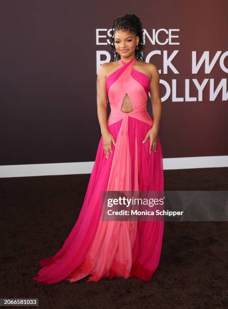 Halle Bailey attends the ESSENCE Black Women in Hollywood Awards at Academy Museum of Motion Pictures on March 07, 2024 in Los Angeles, California.