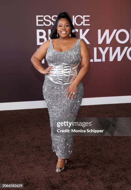 Amber Riley attends the ESSENCE Black Women in Hollywood Awards at Academy Museum of Motion Pictures on March 07, 2024 in Los Angeles, California.