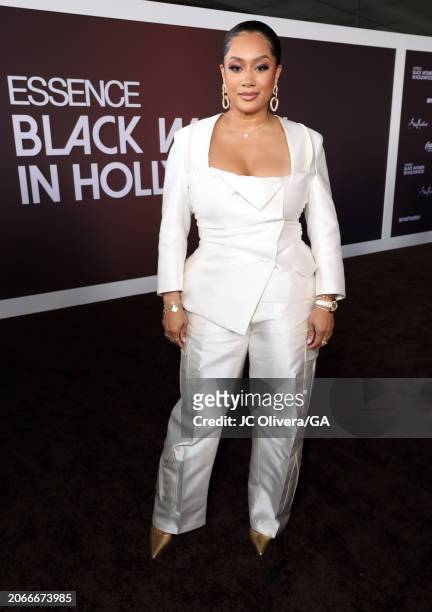 Crystal Hayslett attends the ESSENCE Black Women in Hollywood Awards at Academy Museum of Motion Pictures on March 07, 2024 in Los Angeles,...