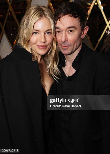 Sienna Miller and Robbie Furze attend the launch of the Pamela Anne Furze Foundation , supporting clinical research into hormonal cancers, at the...