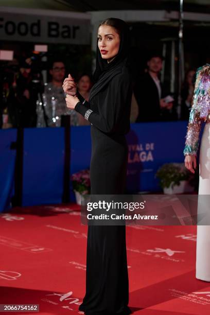 Hiba Abouk attends the 'La Abadesa' premiere during the Malaga Film Festival 2024 at the Cervantes Theater on March 07, 2024 in Malaga, Spain.