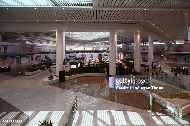 View of newly constructed and expanded Terminal-1 of Indira Gandhi International Airport, virtually inaugurated by Prime Minister Narendra Modi, on...