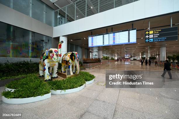 View of newly constructed and expanded Terminal-1 of Indira Gandhi International Airport, virtually inaugurated by Prime Minister Narendra Modi, on...