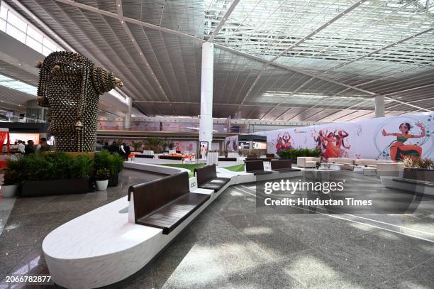 View of newly constructed and expanded Terminal-1 of Indira Gandhi International Airport, virtually inaugurated by Prime Minister Narendra Modi, on...