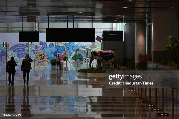 View of newly constructed and expanded Terminal-1 of Indira Gandhi International Airport, virtually inaugurated by Prime Minister Narendra Modi, on...