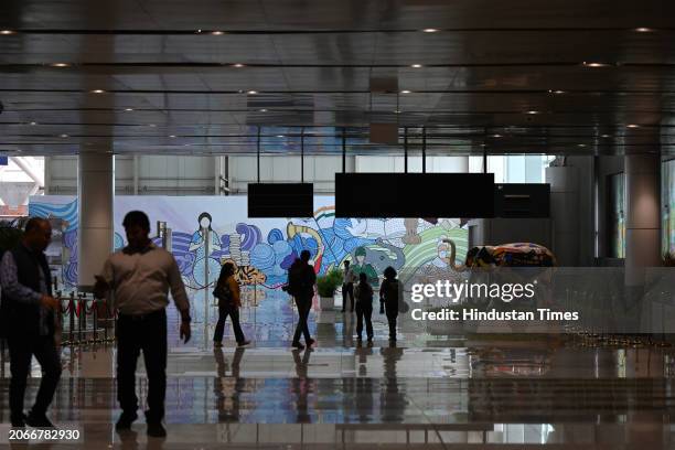 View of newly constructed and expanded Terminal-1 of Indira Gandhi International Airport, virtually inaugurated by Prime Minister Narendra Modi, on...