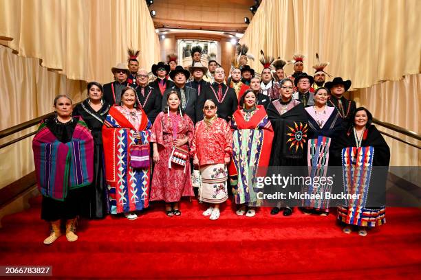 Members of the Osage Nation at the 96th Annual Oscars held at at the Ovation Hollywood on March 10, 2024 in Los Angeles, California.