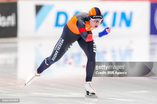 Antoinette Rijpma-De Jong of The Netherlands competing on the Women's 1500m during the ISU World Speed Skating Allround Championships at Max Aicher...
