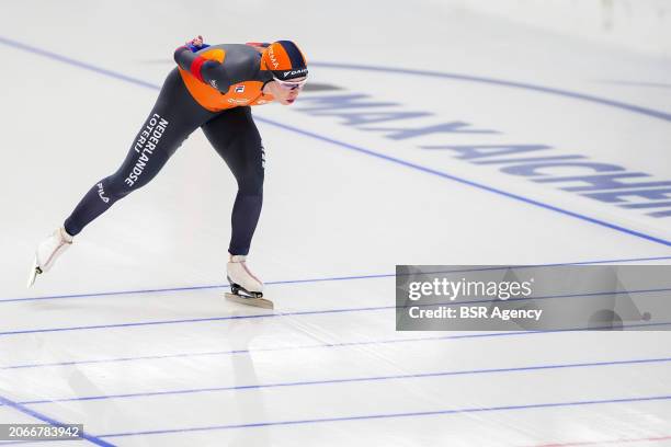 Antoinette Rijpma-De Jong of The Netherlands competing on the Women's 5000m during the ISU World Speed Skating Allround Championships at Max Aicher...