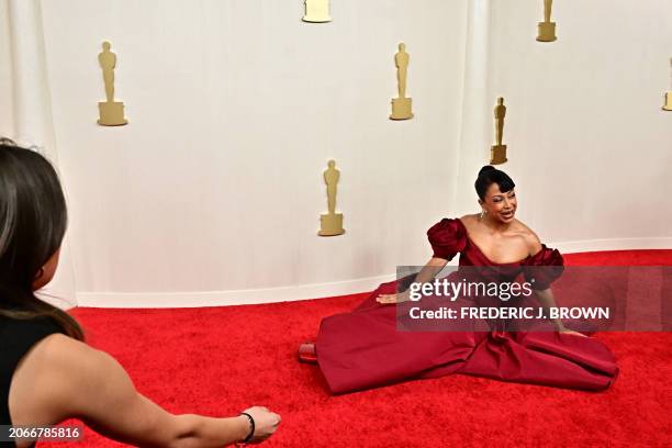 Actress Liza Koshy attends the 96th Annual Academy Awards at the Dolby Theatre in Hollywood, California on March 10, 2024.