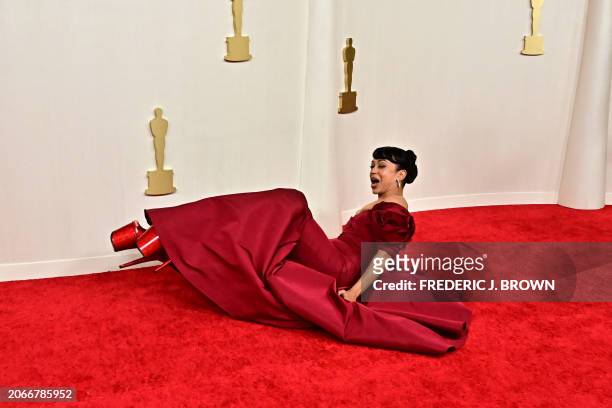 Actress Liza Koshy attends the 96th Annual Academy Awards at the Dolby Theatre in Hollywood, California on March 10, 2024.