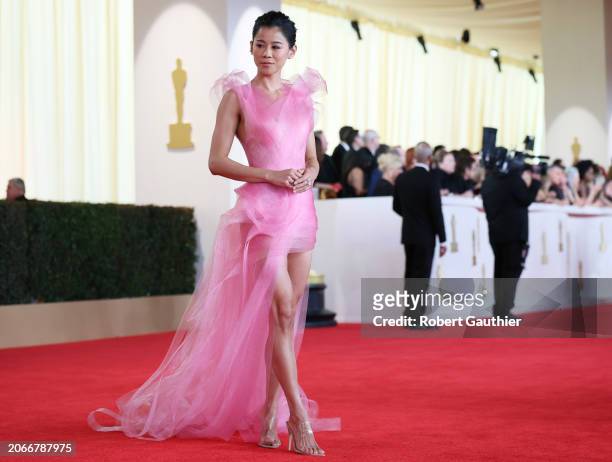 Hollywood, CA Leah Lewis arriving on the red carpet at the 96th Annual Academy Awards in Dolby Theatre at Hollywood & Highland Center in Hollywood,...