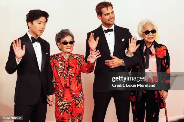 Sean Wang, Chang Li Hua, Sam Davis and Yi Yan Fuei at the 96th Annual Oscars held at Ovation Hollywood on March 10, 2024 in Los Angeles, California.