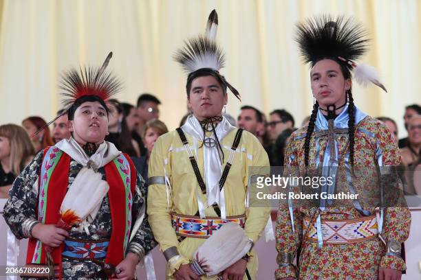Hollywood, CA Members of the Osage Nation arriving on the red carpet at the 96th Annual Academy Awards in Dolby Theatre at Hollywood & Highland...