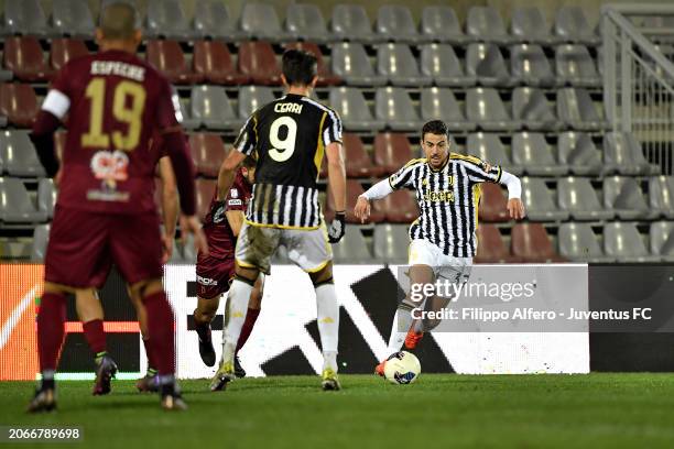 Riccardo Turicchia of Juventus during the Serie C match between Juventus Next Gen and Pontedera at Stadio Giuseppe Moccagatta on March 10, 2024 in...