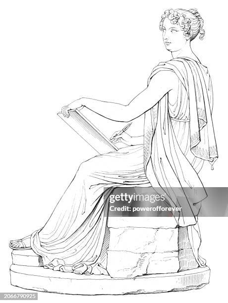 princess marie leopoldine esterházy von galántha, statue by antonio canova - 19th century - marble statue stock illustrations