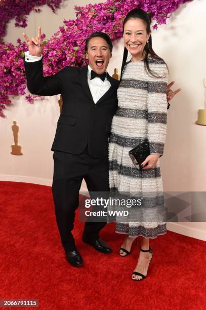 Jimmy Chin and Elizabeth Chai Vasarhelyi at the 96th Annual Oscars held at Ovation Hollywood on March 10, 2024 in Los Angeles, California.