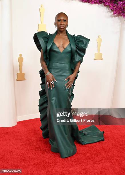 Cynthia Erivo at the 96th Annual Oscars held at at the Ovation Hollywood on March 10, 2024 in Los Angeles, California.