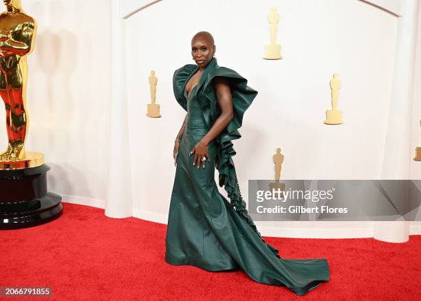 Cynthia Erivo at the 96th Annual Oscars held at at the Ovation Hollywood on March 10, 2024 in Los Angeles, California.