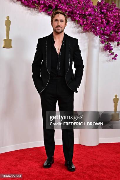 Canadian actor Ryan Gosling attends the 96th Annual Academy Awards at the Dolby Theatre in Hollywood, California on March 10, 2024.