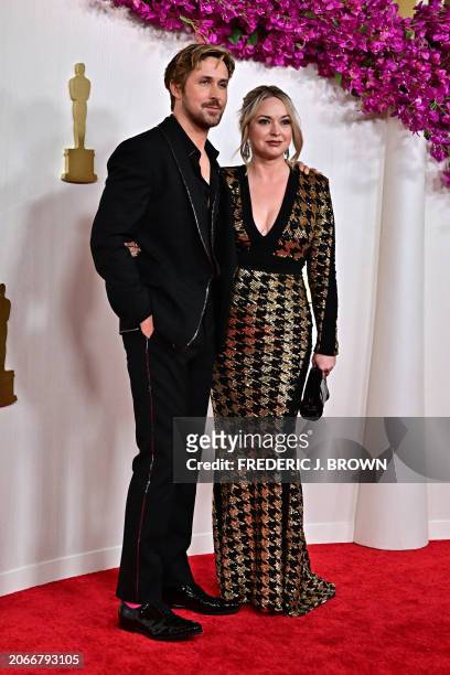 Canadian actor Ryan Gosling and his sister Mandy Goslin attend the 96th Annual Academy Awards at the Dolby Theatre in Hollywood, California on March...