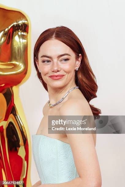 Emma Stone at the 96th Annual Oscars held at Ovation Hollywood on March 10, 2024 in Los Angeles, California.