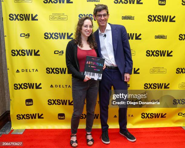 Amy Kurzweil and Nick Thompson at the Featured Session: The Singularity Is Nearer as part of SXSW 2024 Conference and Festivals held at the Hilton...