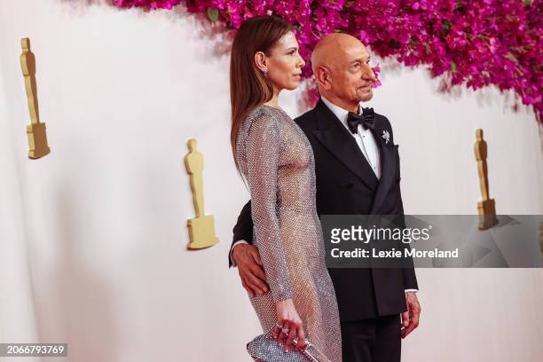 Daniela Lavender and Ben Kingsley at the 96th Annual Oscars held at Ovation Hollywood on March 10, 2024 in Los Angeles, California.