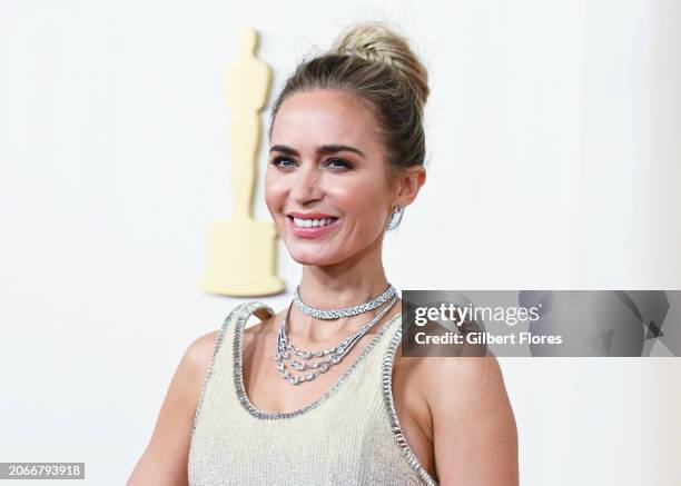 Emily Blunt at the 96th Annual Oscars held at at the Ovation Hollywood on March 10, 2024 in Los Angeles, California.