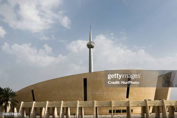 View of the Bahrain National Charter Monument in Riffa, Bahrain on March 4, 2024.